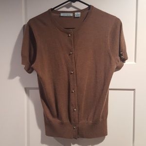 Cashmere short sleeve sweater